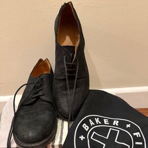 Fiorentini + Baker Black Textured Derby Shoe w39
